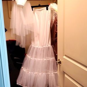 Wedding veil and petticoat SOLD